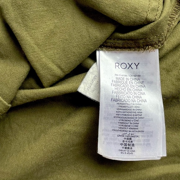 Women’s ROXY Army Green Hooded Jacket w/ Aztec Pattern & Pockets MEDIUM - Picture 9 of 9